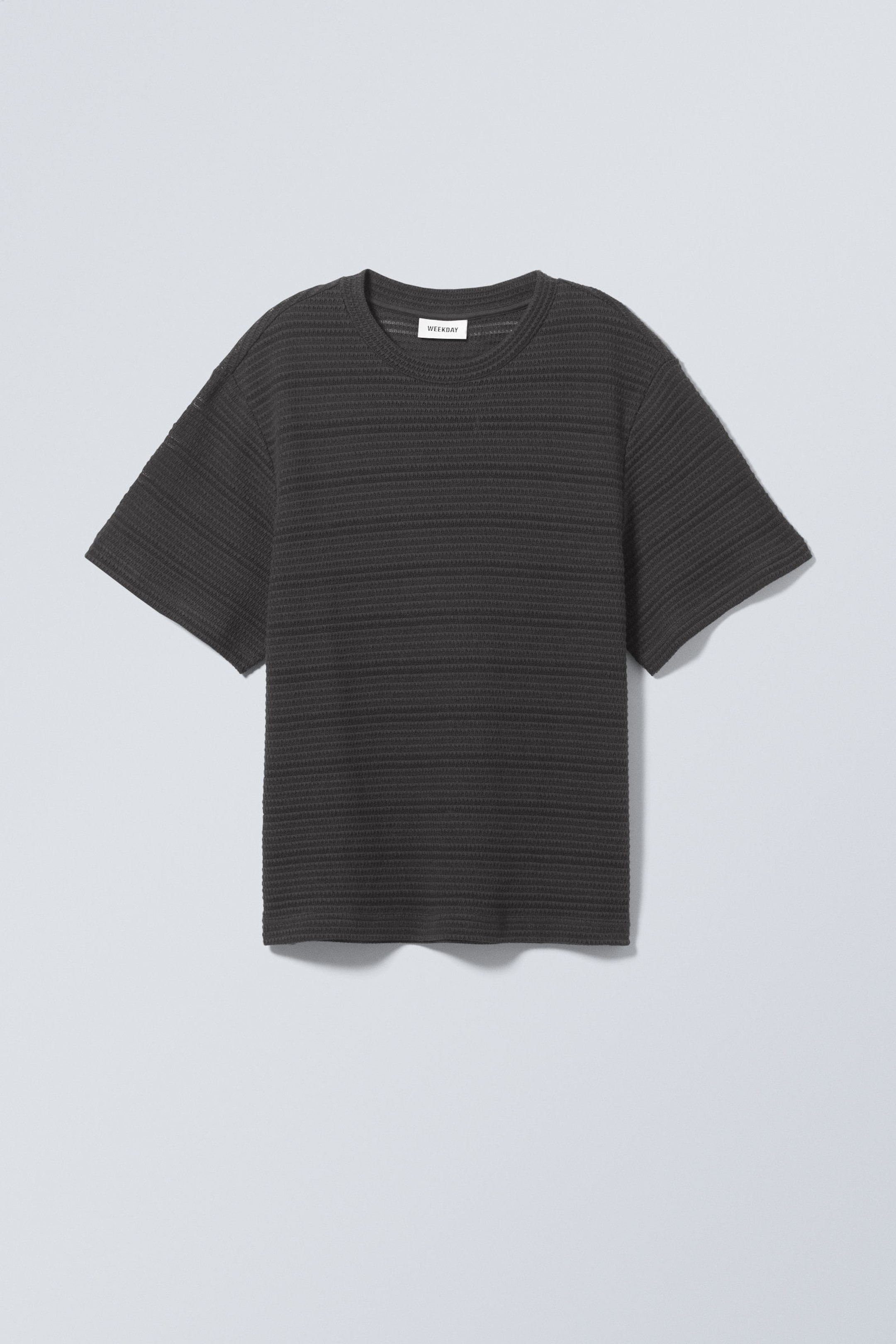 Dark Grey - Felix Structured T-Shirt - 0