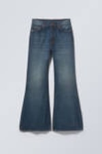 Medium Dusty Blue - Low Baggy Flared Jeans Grove - 1