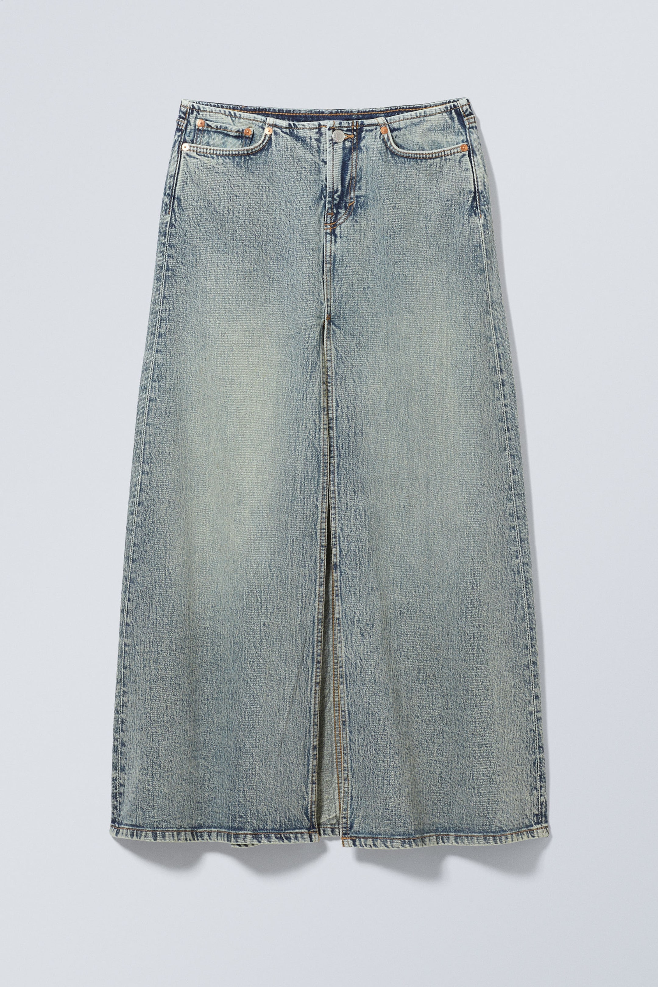 Stained Blue - Anaheim Long Denim Skirt - 0