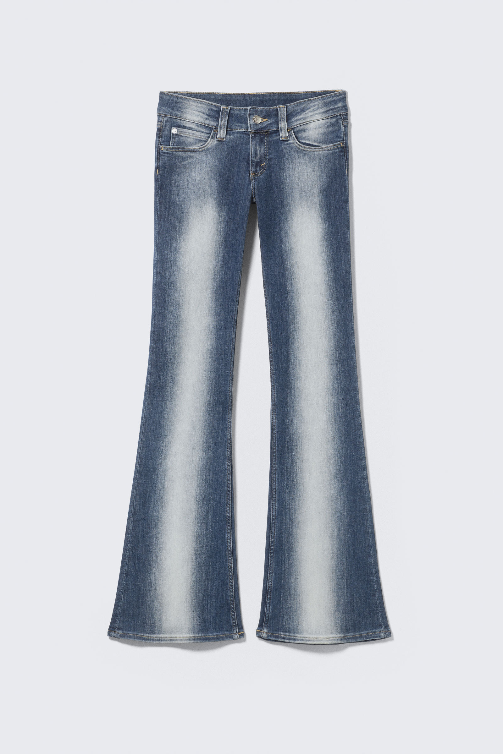 booty bei low waist skinny bootcut jeans - Black Top Rinse