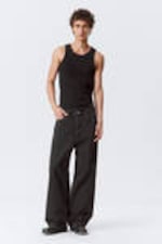 Tuned Black - Black - Astro Loose Baggy Leg Jeans - 4
