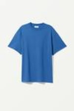 Blue - Great Oversized Kraftig T-shirt - 0