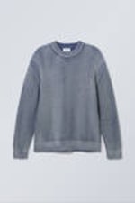 Two-Tone Blue - Regular Heavy Knit Sweater - 0