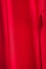 Bright Red - Low Rise Bias-Cut Satin Maxi Skirt - 5