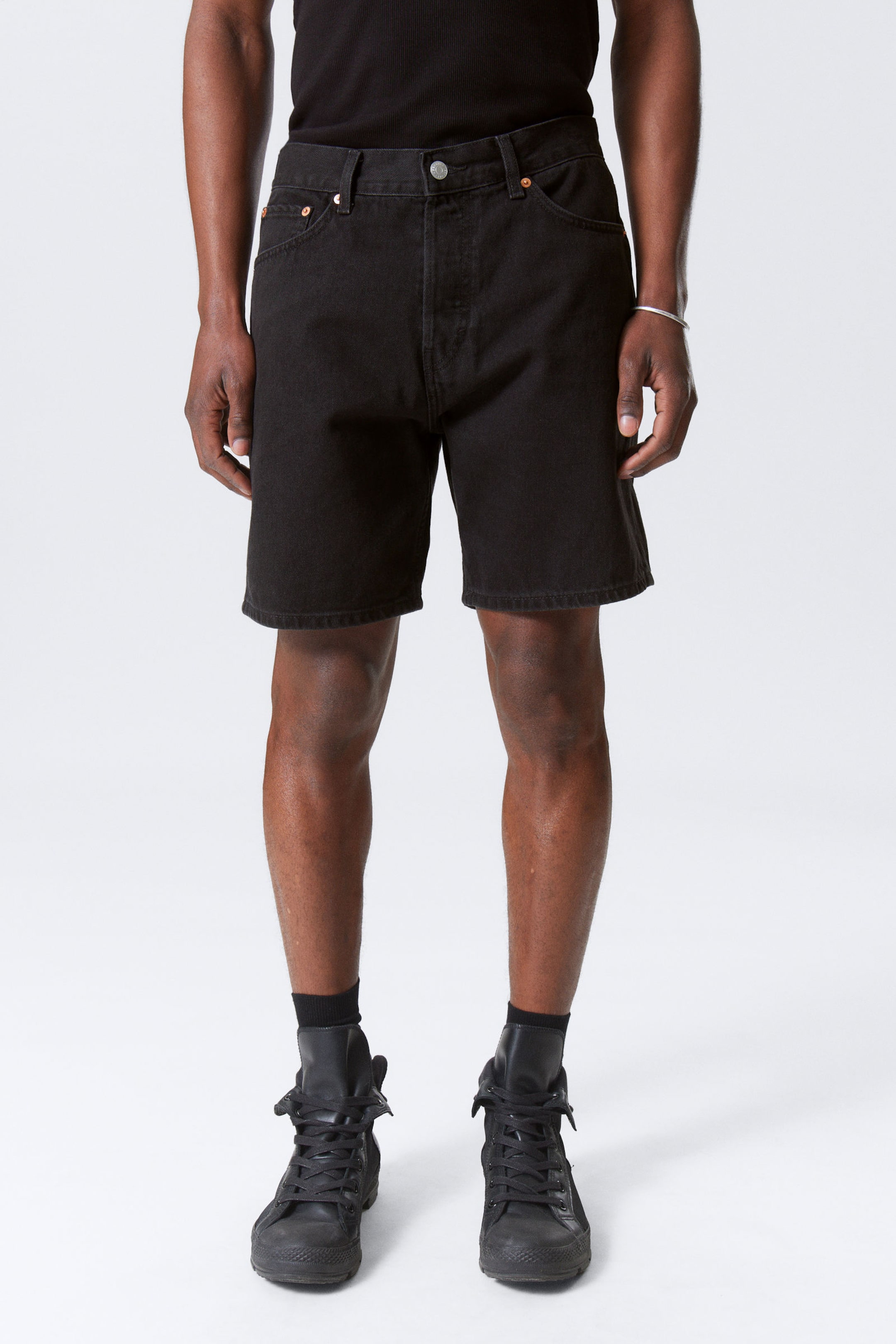 #272628 - Space ruimvallende denim short - 2
