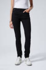 Black Rinse - Schwarz - Spare Mid Waist Skinny Leg Jeans - 0