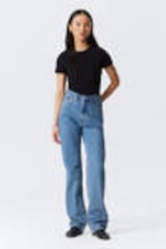 #79829D - Rowe Super High Waisted Regular Straight Leg Jeans