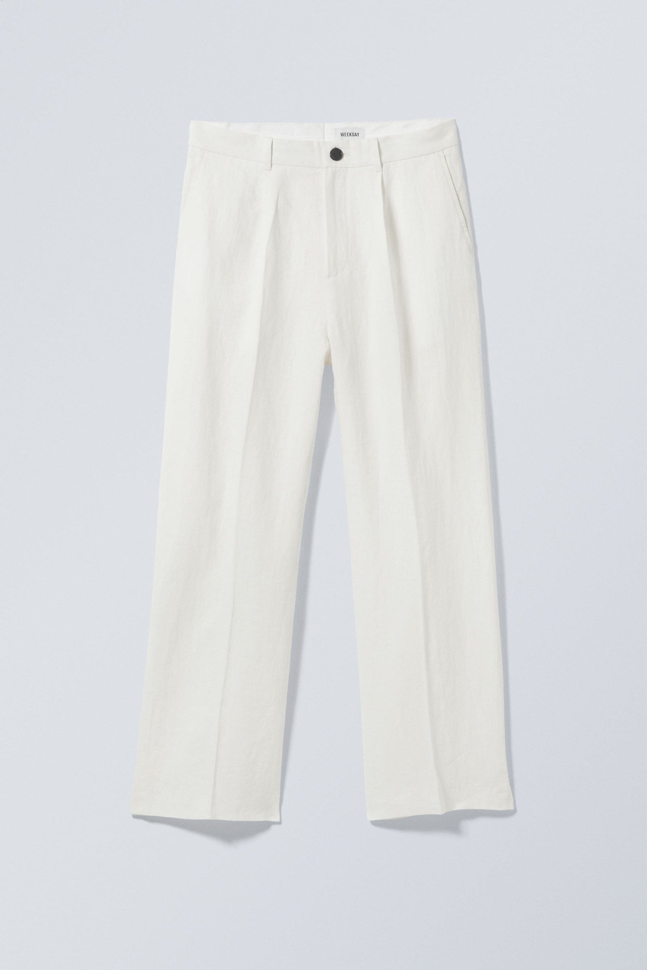 White - Uno Loose Linen Suit Trouser - 2