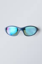 Soft Blue - Sporty Oval Sunglasses - 0