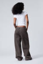 Washed Dark Brown - Astro Loose Baggy Corduroy Trousers - 7