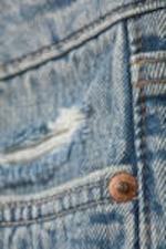 Lip Blue - Light Blue - Centure Low Rise Frayed Denim Mini Skirt - 4