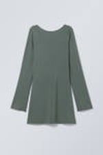 Dusty Green - Clair Open Back Mini Dress - 0