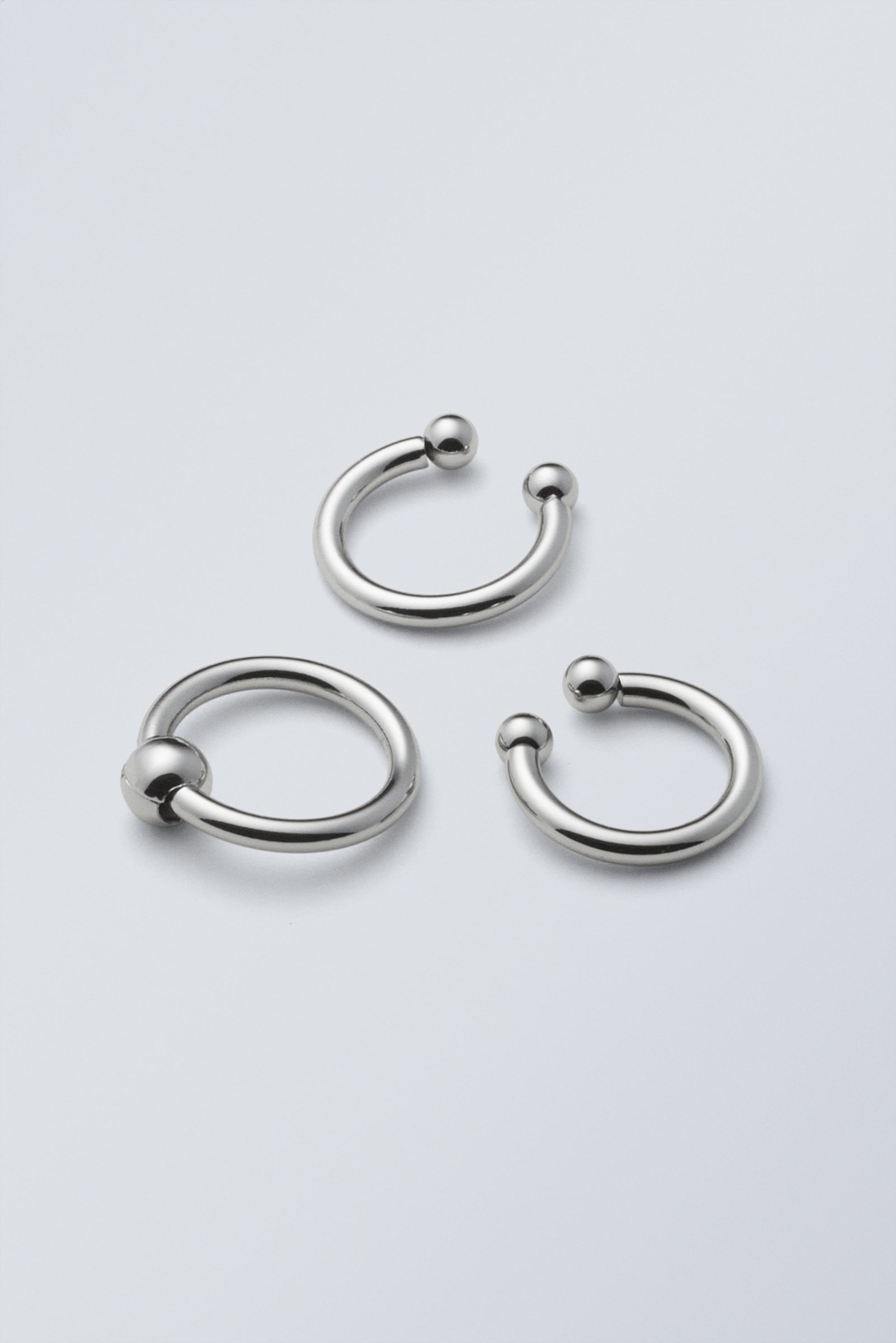 Silver - Dot Ball Ring Pack - 0