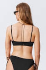 Zwart - Triangelbikinitop met ruches - 3