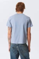 Helles Taubenblau - Kurzes, schweres Boxy-T-Shirt - 2