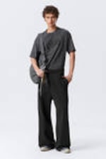Svart - Baggy Dropped Crotch Skater Sweatpants - 0
