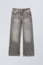 Canyon Grey - Mittelgrau - Ample Low Waist Loose Wide Leg Jeans - 2