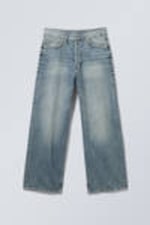 Torn Blue - Medium Blue - Astro Loose Baggy Leg Jeans - 4