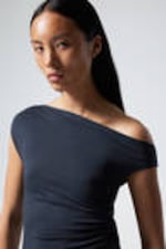 Dark Blue - Hera Drape Top - 0