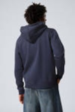 Donkerblauw - Standaardhoodie met rits - 3