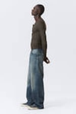 Baltic Blue - Dark Blue - Sphere Low Rise Loose Straight Leg Jeans - 2
