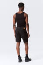 Black - Space Relaxed Denim Shorts - 4