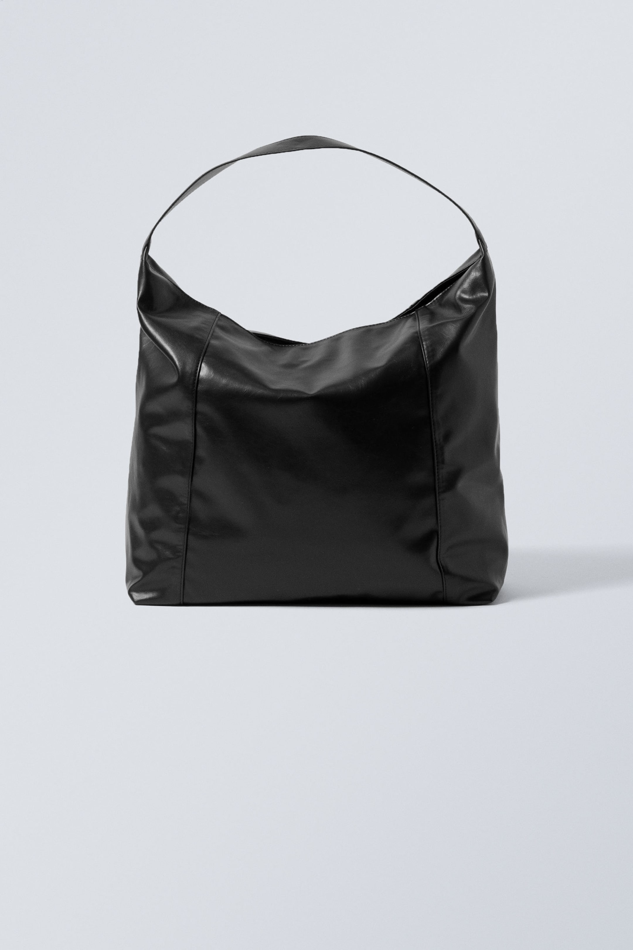 Square Faux Leather Shoulder Bag