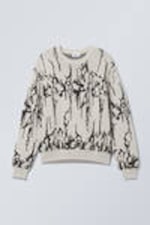 Light Mole - Organic Spirit - Regular Jacquard Knitted Graphic Sweater - 2