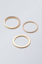 Golden - 3-pack Minimal Steel Rings - 0