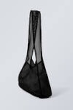 Black - Net Shoulder Bag - 1