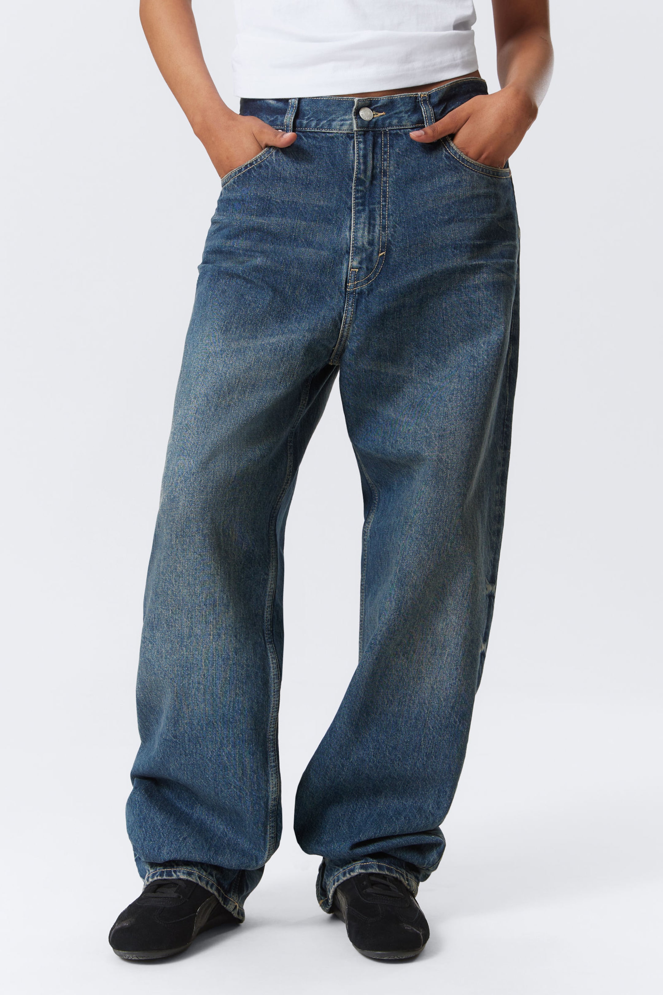 Moss Blue - Galaxy Loose Straight Leg Jeans - 2
