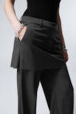 Dark Grey Melange - Suiting Skirt Trousers - 2