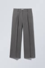 Dark Grey - Relaxed Fit Suiting Trousers - 0