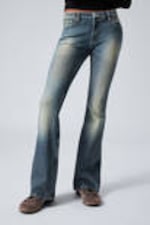 Gasoline Blue - Mittelblau - Flame Low Waist Slim Flared Leg Jeans - 1