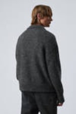 Dunkelgrau - Strick-Polopullover Bobby mit lockerer Passform - 4