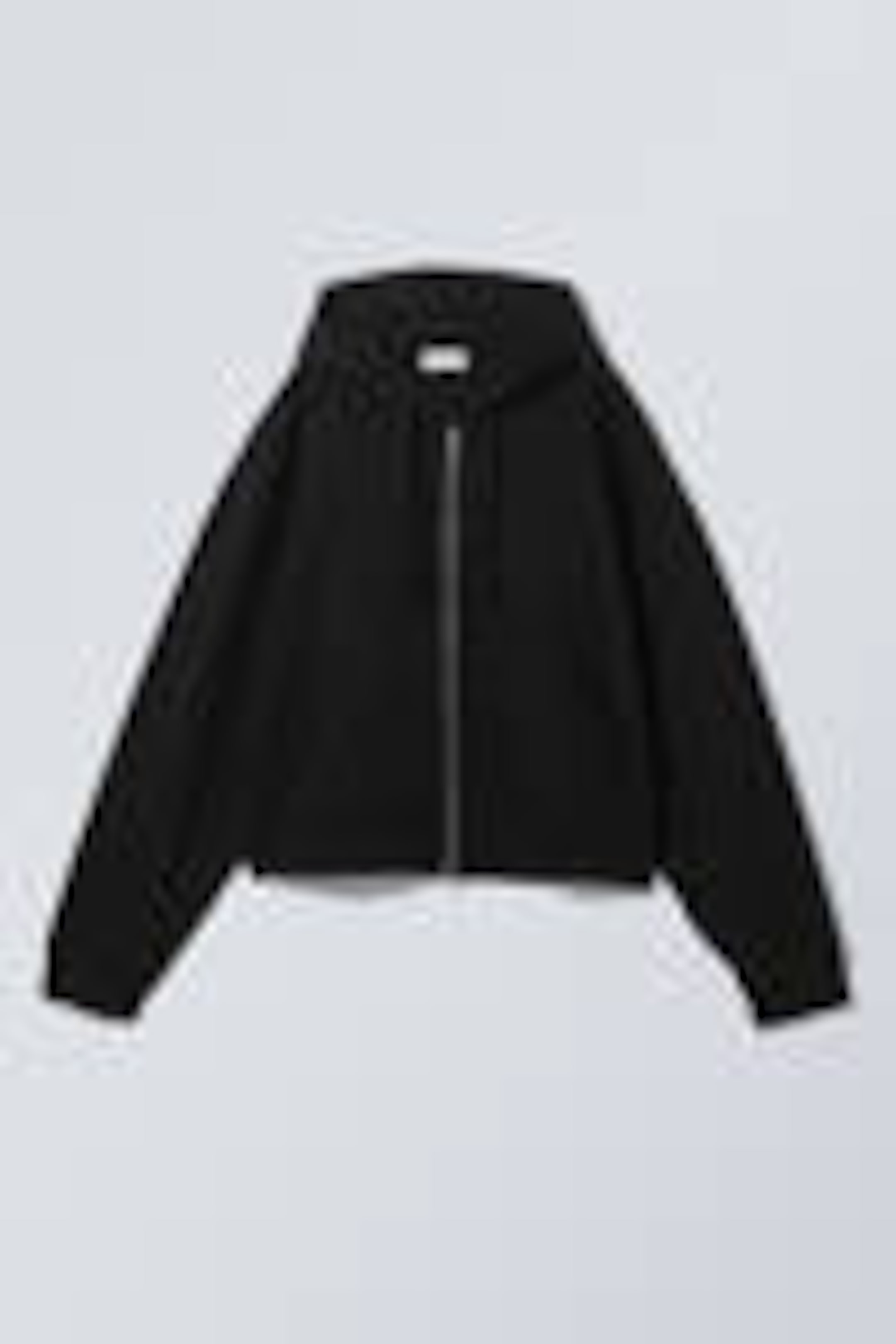 essence boxy zip hoodie - Black | Weekday GB