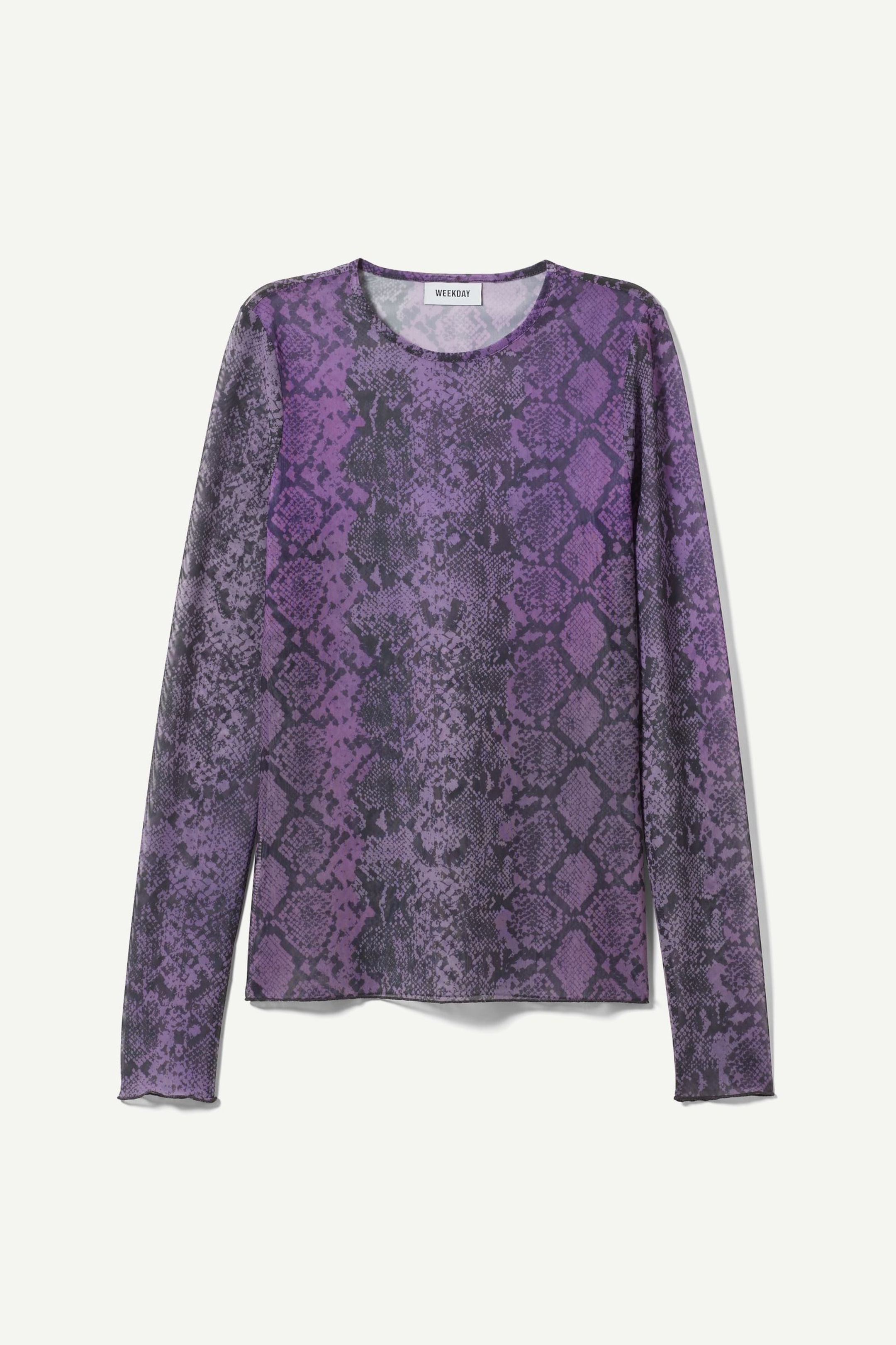 Purple snake skin - Blur Printed Long Sleeve - 0