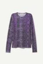 Purple snake skin - Blur Printed Long Sleeve - 0