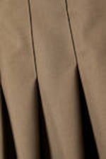 Dark Beige - Short Pleated Mini Skirt - 4