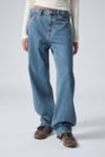 90s Blue - Mittelblau - Galaxy Loose Straight Leg Jeans - 4