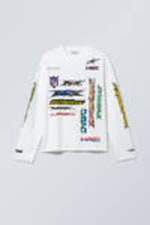 Moto Logos - Great Boxy Graphic Long Sleeve T-shirt - 0