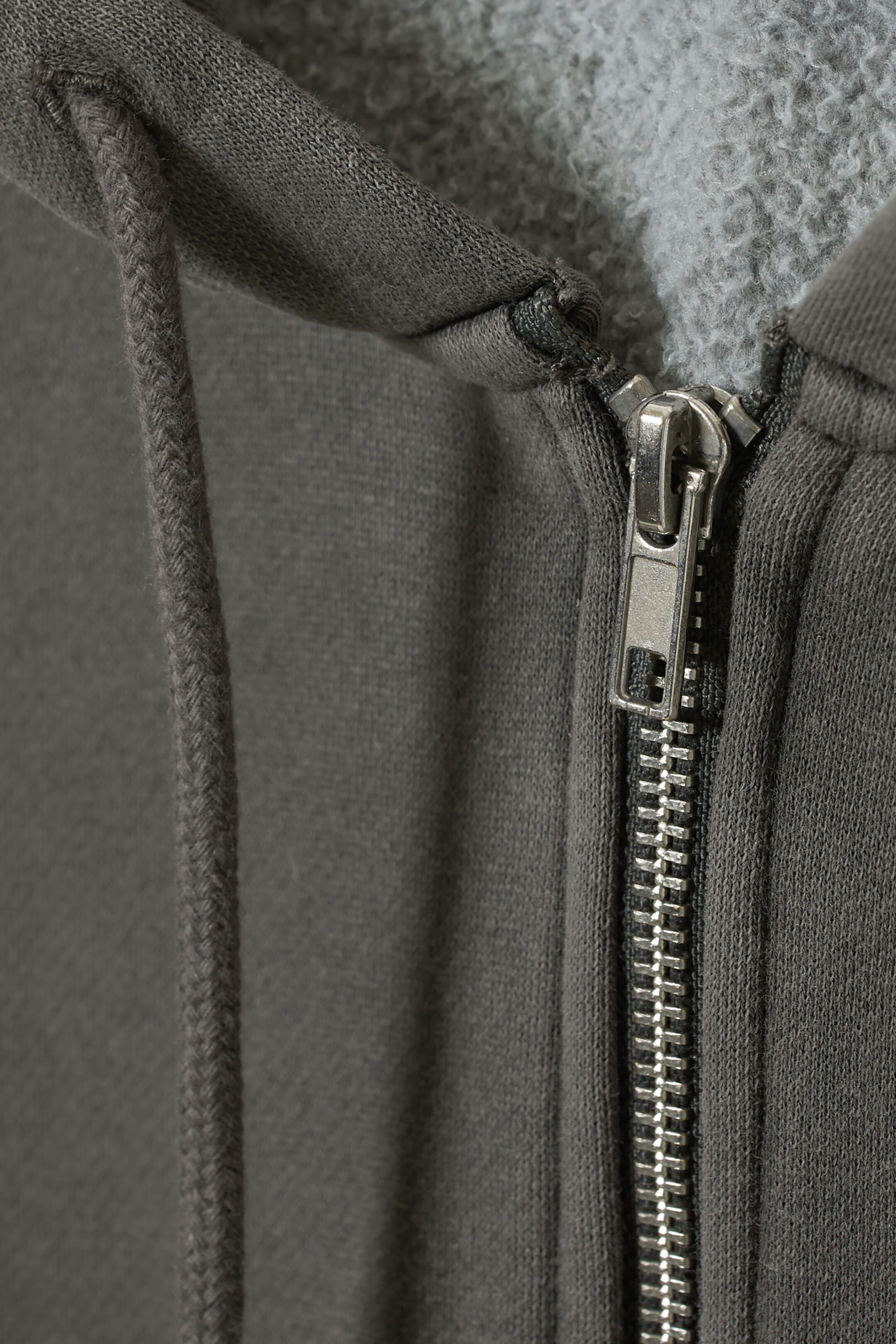 Dark grey zip hoodie online