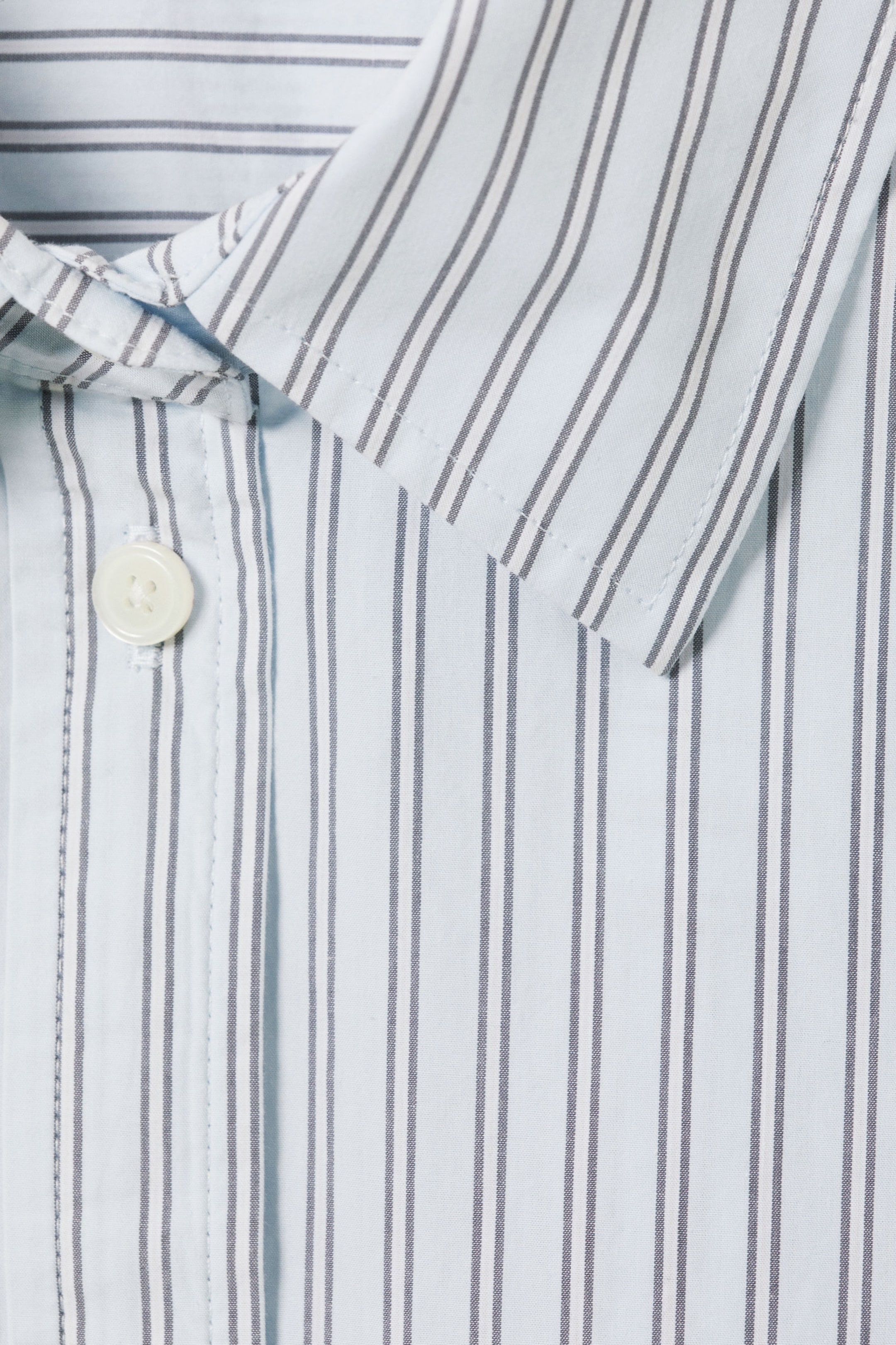 Light Blue Stripe - Regular Poplin Shirt - 1