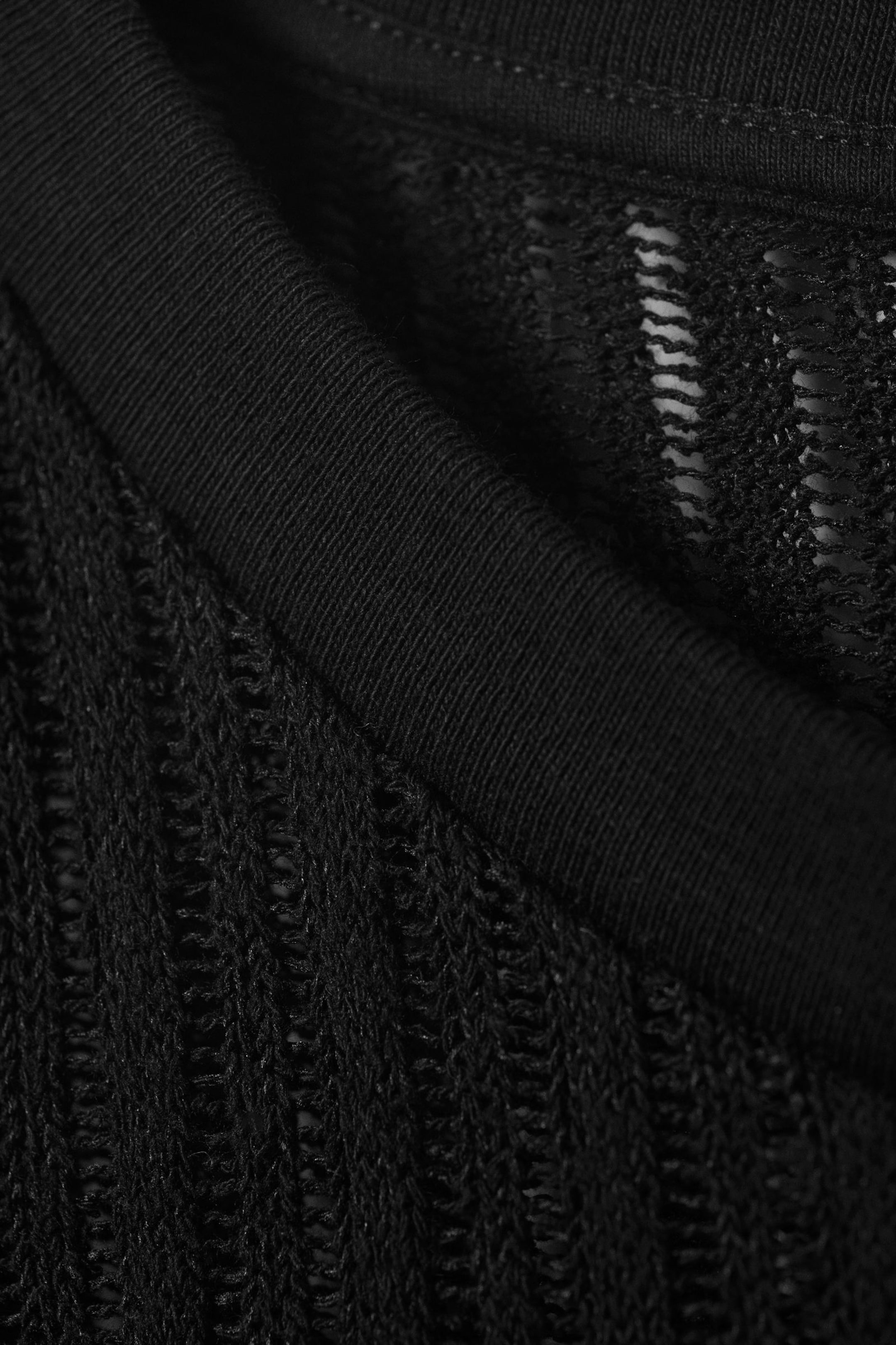 Black - Loose Fit Rib-Knitted Tank Top - 5