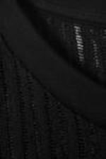 Black - Loose Fit Rib-Knitted Tank Top - 5