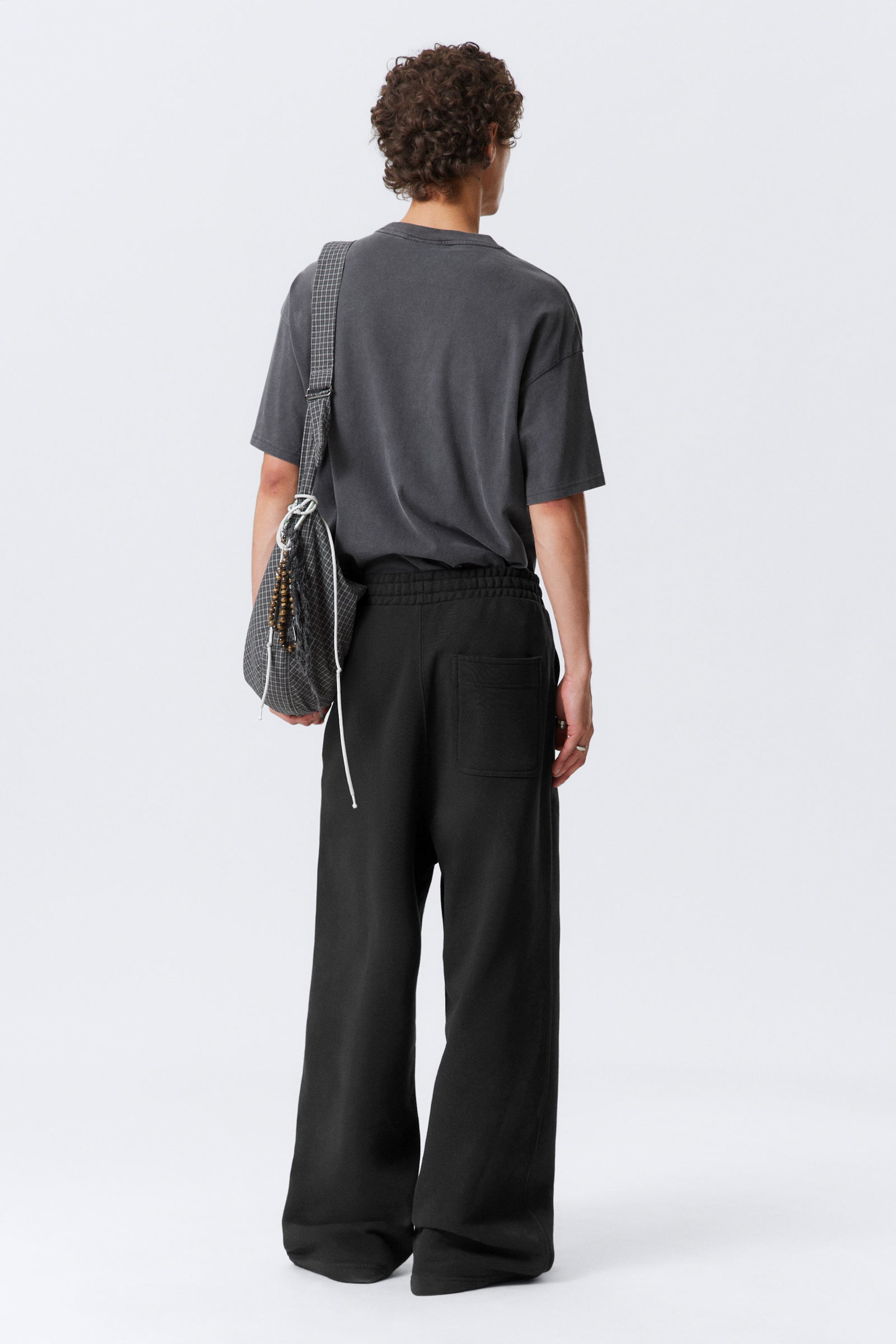 Svart - Baggy Dropped Crotch Skater Sweatpants - 3