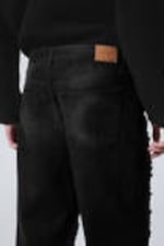 Distressed Black - Galaxy Loose Straight Distressed Jeans - 7