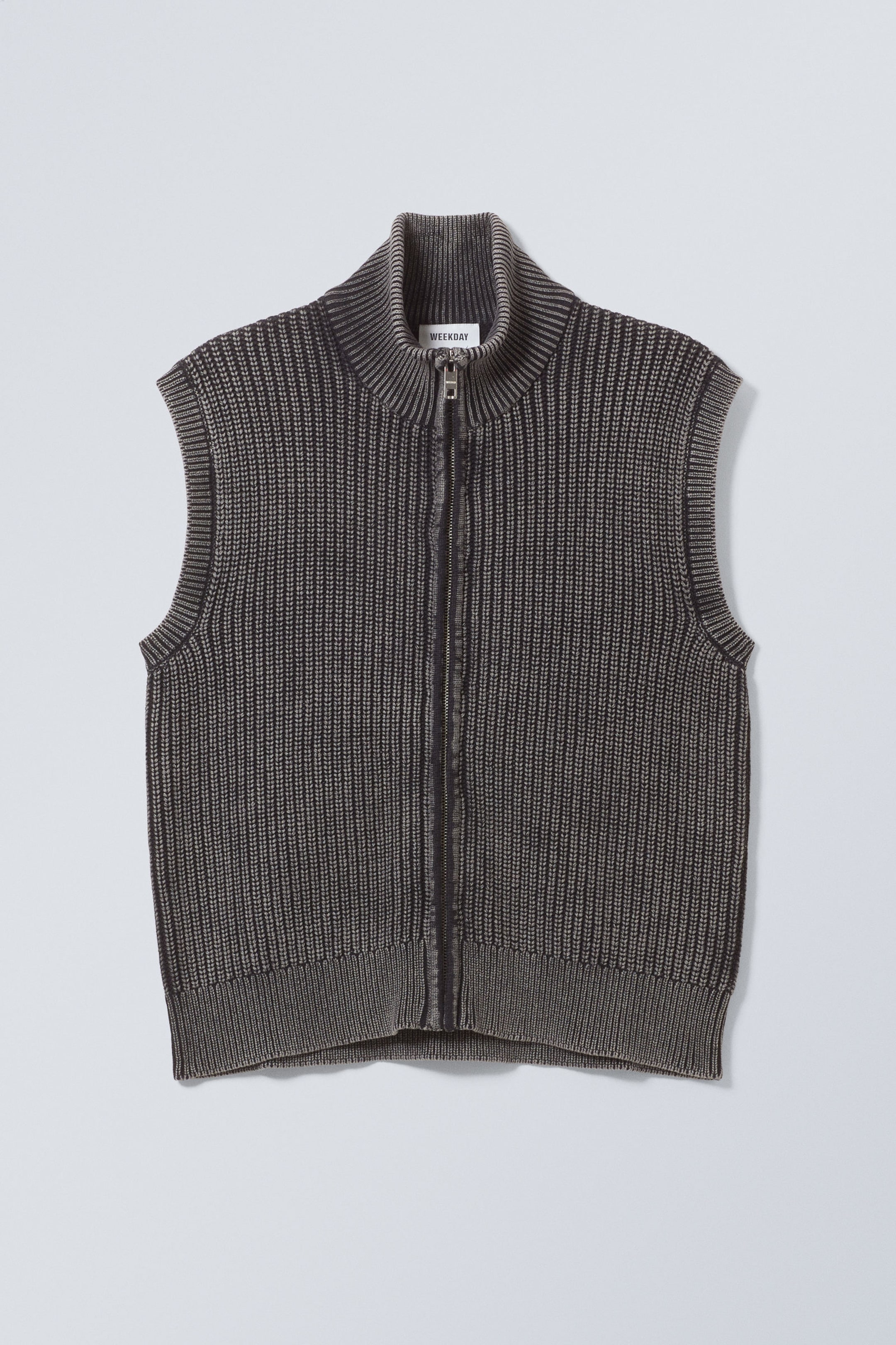 Washed Black - Marwin Zipped Vest - 0