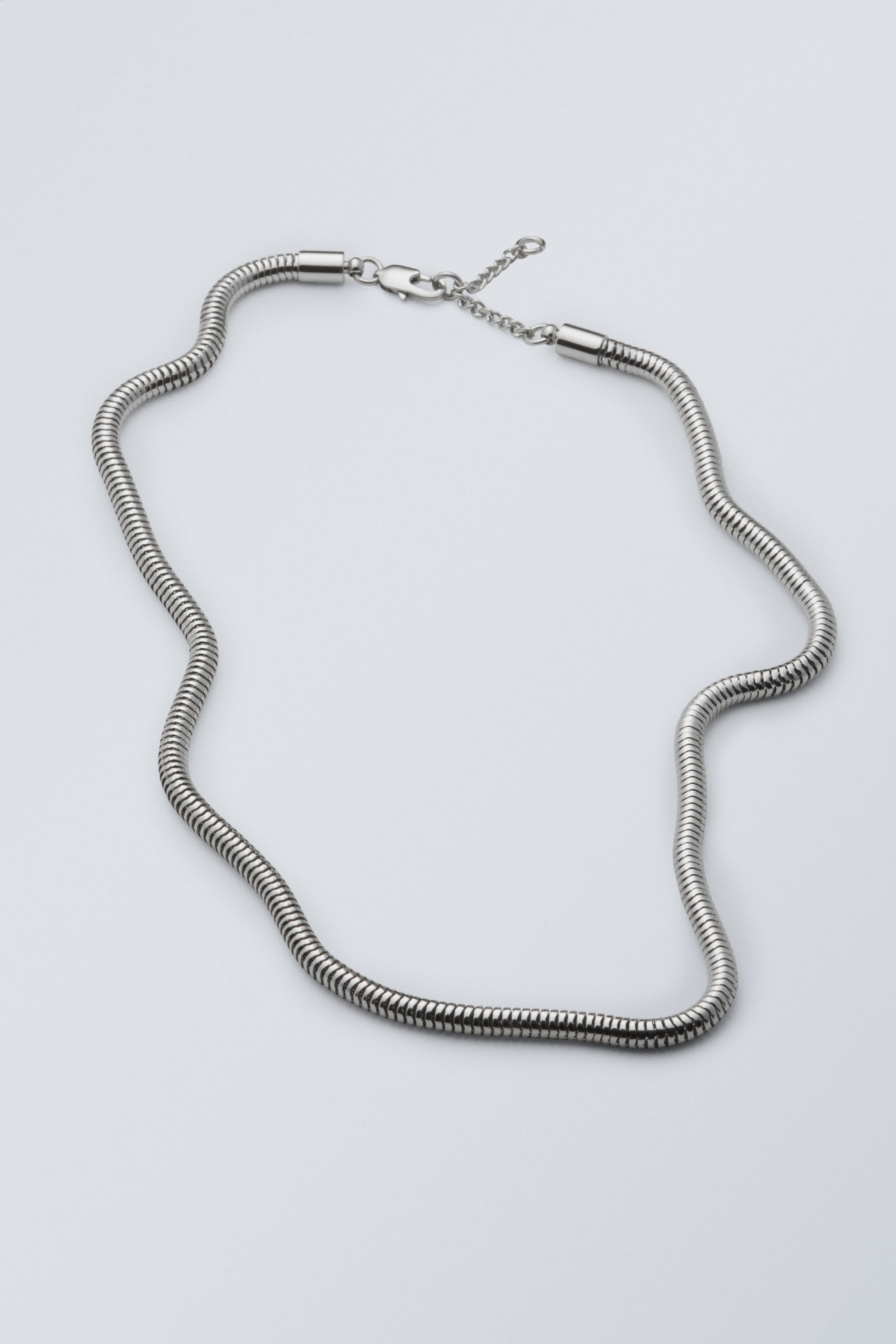 Silver - Snake-Chain Necklace - 0