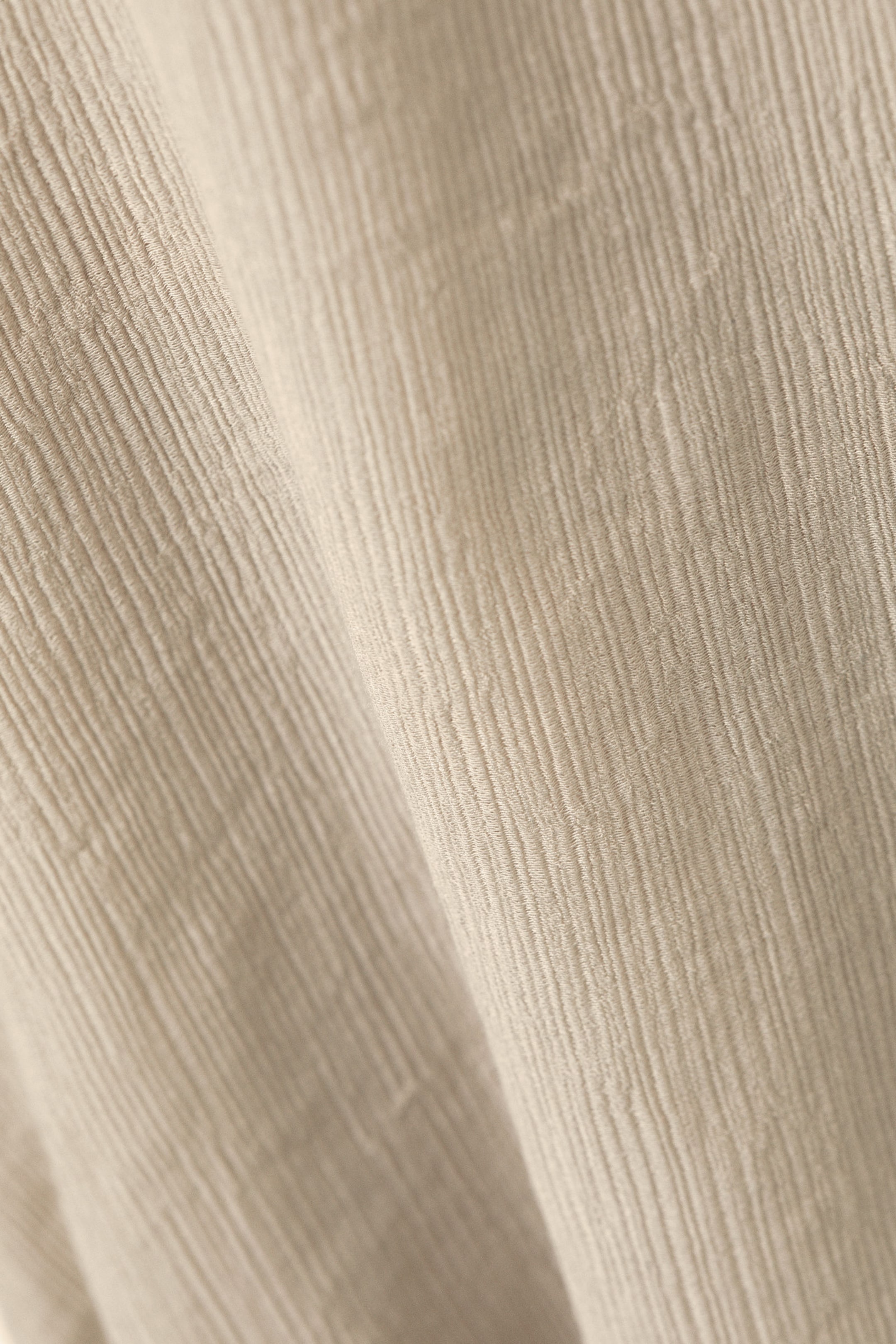 Light Beige - Crinkled Low-Rise Wide-Leg Trousers - 5